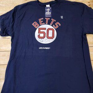 Boston Red Sox tshirt #50 Mookie Betts Life is Sports Baseball-MLB 2XL H2